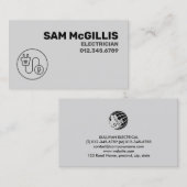Elektricien Elektroaannemer Visitekaartje (Voorkant / Achterkant)