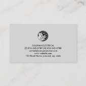 Elektricien Elektroaannemer Visitekaartje (Achterkant)