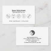 Elektricien Elektroaannemer Visitekaartje (Voorkant / Achterkant)