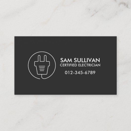 Elektricien Elektroaannemer Visitekaartje (Voorkant)