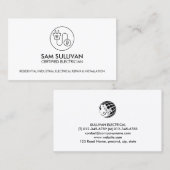 Elektricien Elektroaannemer Visitekaartje (Voorkant / Achterkant)