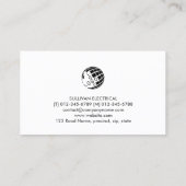 Elektricien Elektroaannemer Visitekaartje (Achterkant)