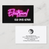 Elektricien Elektroaannemer Visitekaartje (Voorkant / Achterkant)