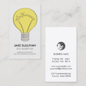 Elektricien Elektroaannemer Visitekaartje (Voorkant / Achterkant)