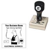 Elektricien Elektrodiensten Rubberstempel (Gestempeld)