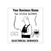 Elektricien Elektrodiensten Rubberstempel (Afrduk)