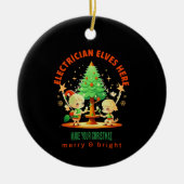 ELEKTRICIEN ELVES HIER KERAMISCH ORNAMENT (Voorkant)