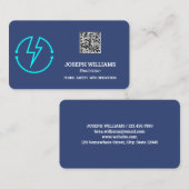 Elektricien gepersonaliseerde QR Visitekaartje (Voorkant / Achterkant)