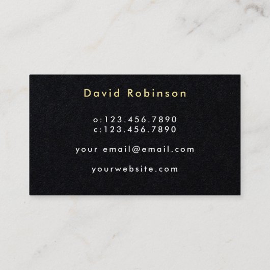 Elektricien Gloeilamp Bruin Luxe Zwart Visitekaartje (Achterkant)