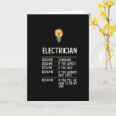 elektricien grappig cadeau cadeau idee kaart (Gele Bloem)