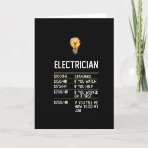 elektricien grappig cadeau cadeau idee kaart