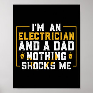 Elektricien Grappig Elektrotechniek Elektrica Poster