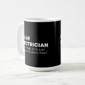 Elektricien Grappige Spreuk Koffiemok (Voorkant links)