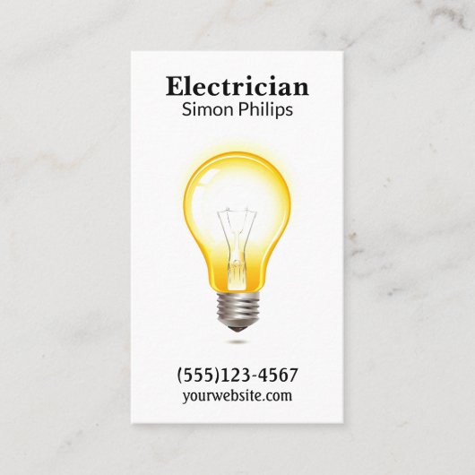 Elektricien Handyman Visitekaartje (Voorkant)