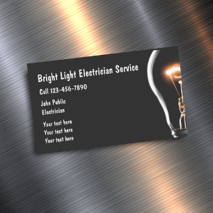 Elektricien Helder Licht Lamp Magnetisch Visitekaartje