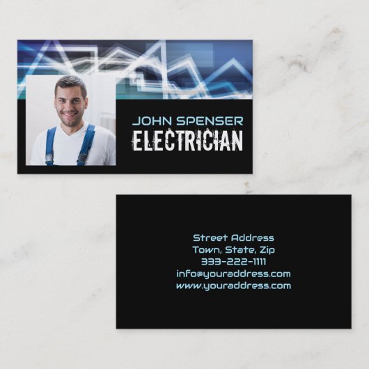 Elektricien Home Wiring Service Verlichting Visitekaartje (Voorkant / Achterkant)