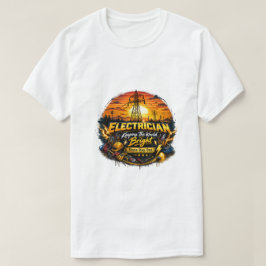 Elektricien Houdt De Wereld Helder Retro Zonsonder T-shirt