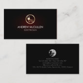 Elektricien Huis Reparatie Elektrische Plug Pictog Visitekaartje (Voorkant / Achterkant)