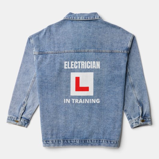 Elektricien in opleiding denim jacket (Achterkant)