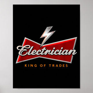 Elektricien koning van vakken humor grappig 0hnmzz poster