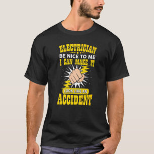 Elektricien Kunst Mannen Elektroingenieur Humor Li T-shirt