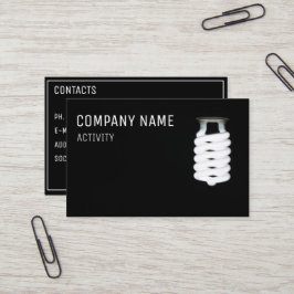 elektricien/lichtontwerper visitekaartje