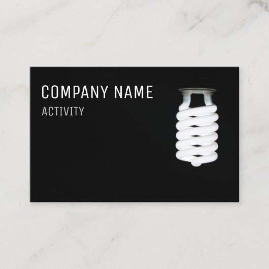 elektricien/lichtontwerper visitekaartje (Voorkant)