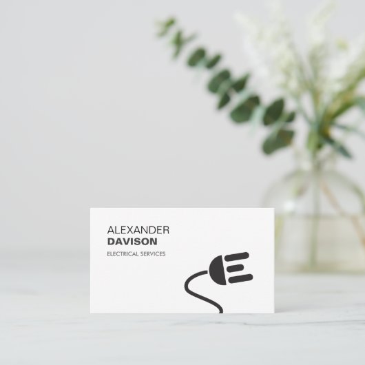 ELEKTRICIEN LOGO MODERN VISITEKAARTJE II (Staand voorkant)