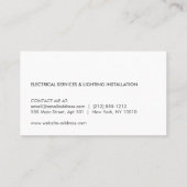 ELEKTRICIEN LOGO MODERN VISITEKAARTJE II (Achterkant)