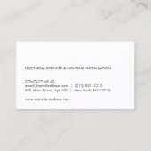 ELEKTRICIEN LOGO MODERN VISITEKAARTJE II (Achterkant)