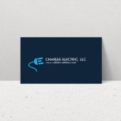 ELEKTRICIEN LOGO MODERN VISITEKAARTJE IN BLAUW