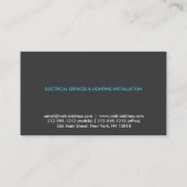 ELEKTRICIEN LOGO MODERN VISITEKAARTJE IN GRIJS (Achterkant)