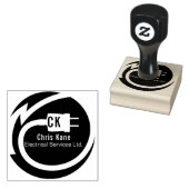 Elektricien logo ontwerp rubberstempel (Gestempeld)