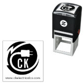 Elektricien logo ontwerp  zelfinktende stempel (In situ)