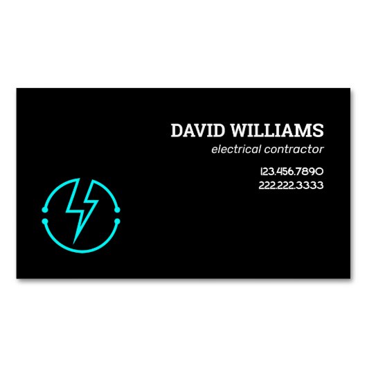 elektricien magnetisch visitekaartje (Voorkant)