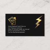 elektricien met elektrische stroom visitekaartje (Achterkant)