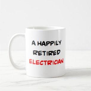 elektricien met pensioen koffiemok