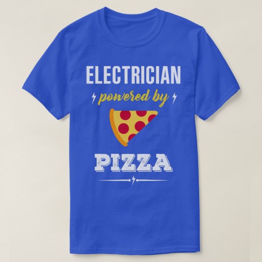 elektricien met PizzaTShirt T-shirt (Design voorkant)