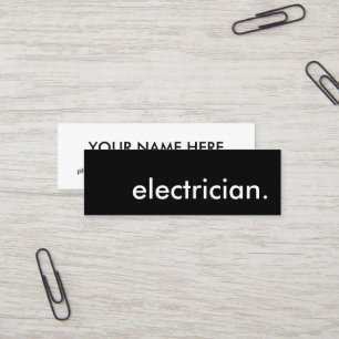 elektricien. mini visitekaartje