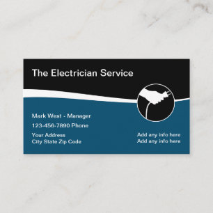 Elektricien Modern Design Visitekaartjes