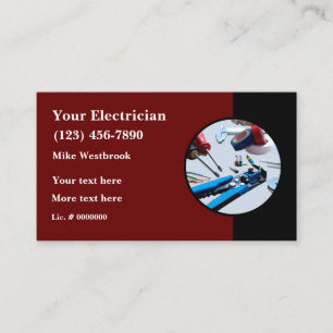 Elektricien Modern Eenvoudig Zakelijkkaart Sjabloo Visitekaartje