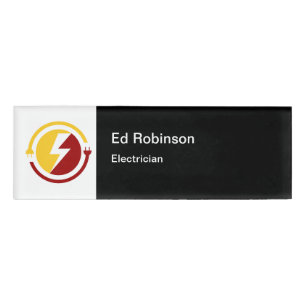 Elektricien Modern Logo Personeelsnaam Tags