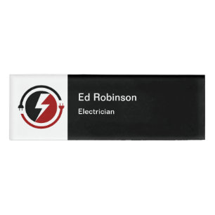 Elektricien Modern Logo Personeelsnaam Tags