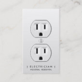 Elektricien moderne eenvoudige witte elektroafzet afsprakenkaartje (Voorkant)