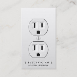 Elektricien moderne eenvoudige witte elektroafzet afsprakenkaartje