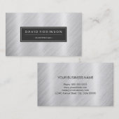 elektricien - Moderne geborstelde metalen blik Visitekaartje (Voorkant / Achterkant)