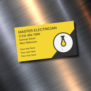 Elektricien Moderne Koele Zakmagneten Magnetisch Visitekaartje