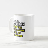 Elektricien...neem aan dat ik nooit ongelijk heb koffiemok (Voorkant links)