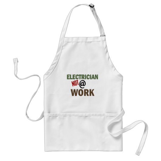 elektricien NIET op het werk Standaard Schort (Voorkant)