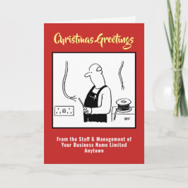 Elektricien of elektriciteitsbedrijf kerstkaart feestdagen kaart